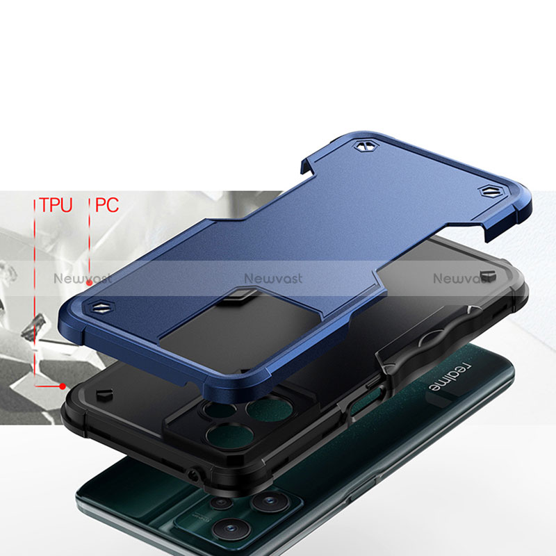 Silicone Matte Finish and Plastic Back Cover Case QW1 for Realme 9 Pro 5G