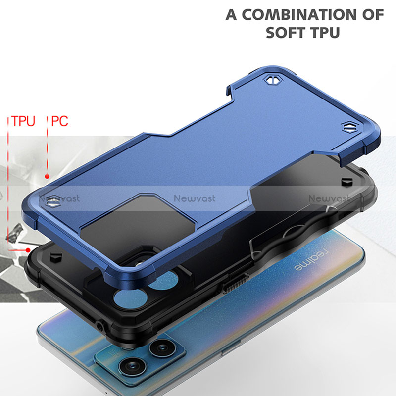 Silicone Matte Finish and Plastic Back Cover Case QW1 for Realme 9 Pro+ Plus 5G