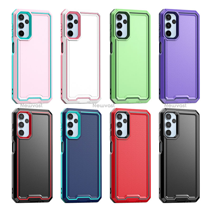 Silicone Matte Finish and Plastic Back Cover Case QW1 for Samsung Galaxy A14 5G