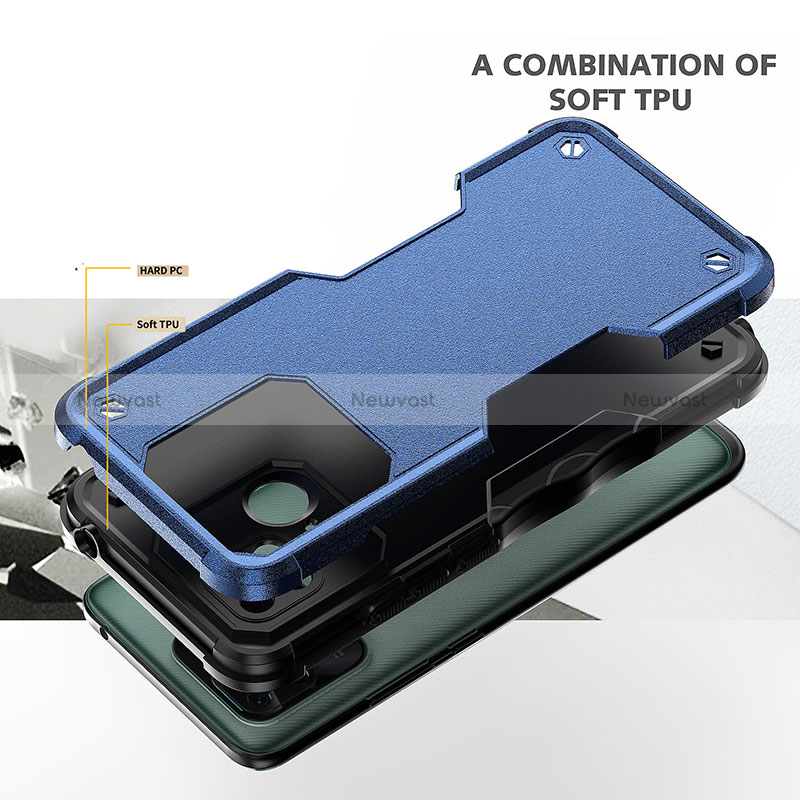 Silicone Matte Finish and Plastic Back Cover Case QW1 for Xiaomi Redmi 10 Power