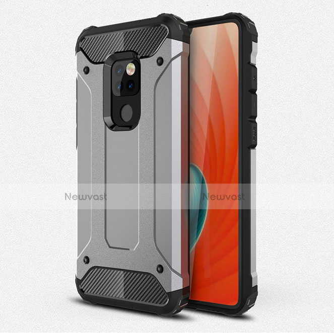 Silicone Matte Finish and Plastic Back Cover Case R01 for Huawei Mate 20