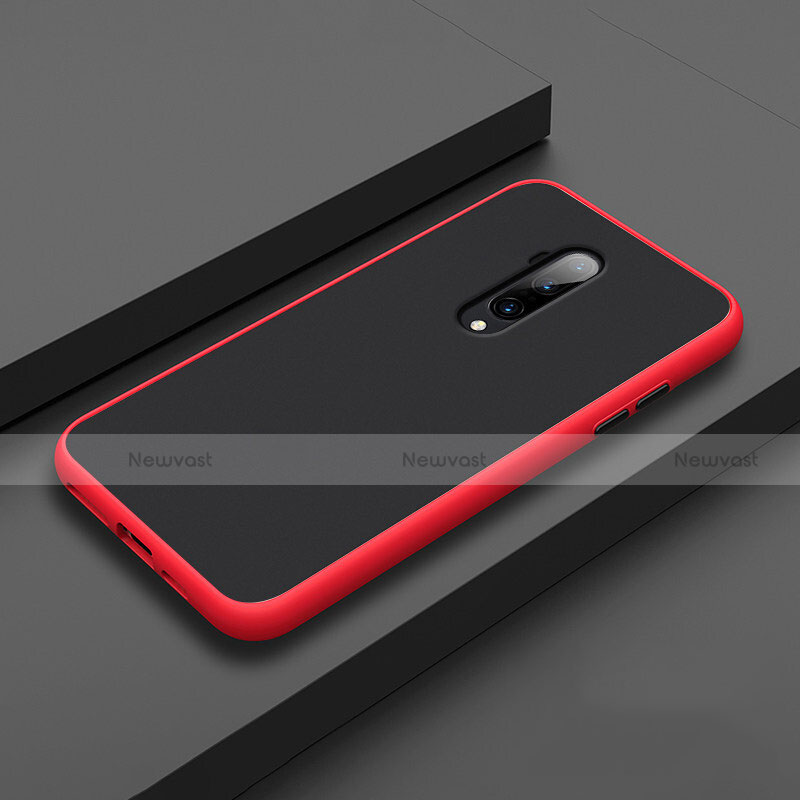 Silicone Matte Finish and Plastic Back Cover Case R01 for OnePlus 7T Pro