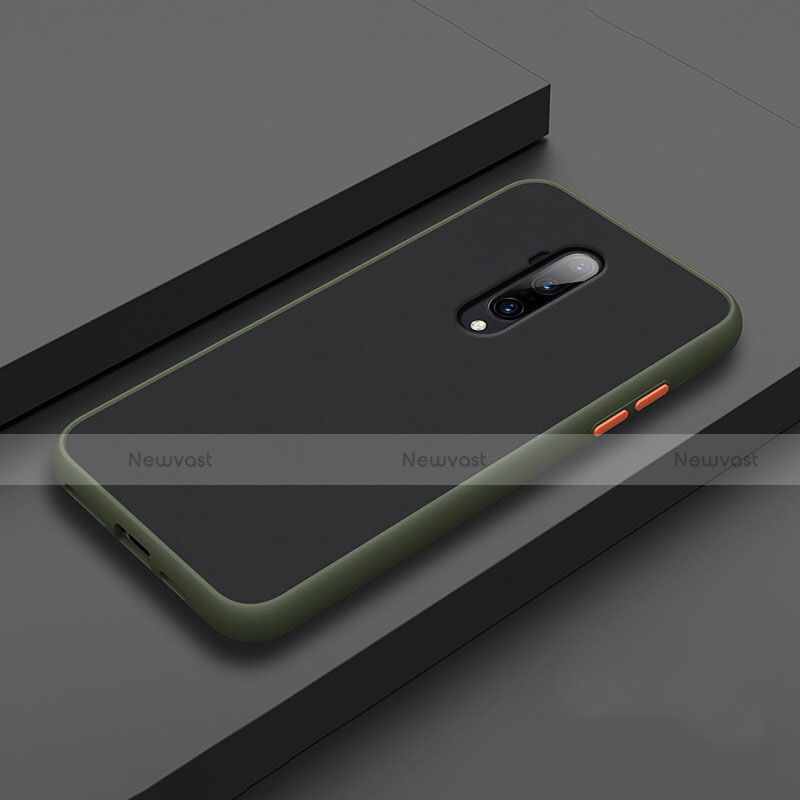 Silicone Matte Finish and Plastic Back Cover Case R01 for OnePlus 7T Pro Green