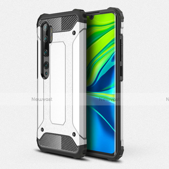 Silicone Matte Finish and Plastic Back Cover Case R01 for Xiaomi Mi Note 10 Pro