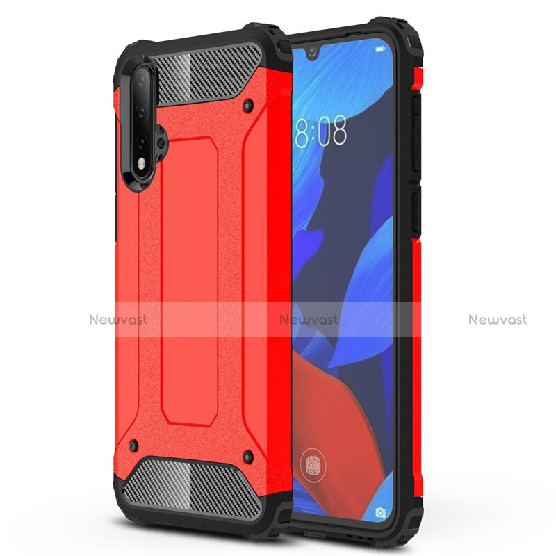 Silicone Matte Finish and Plastic Back Cover Case R02 for Huawei Nova 5 Pro