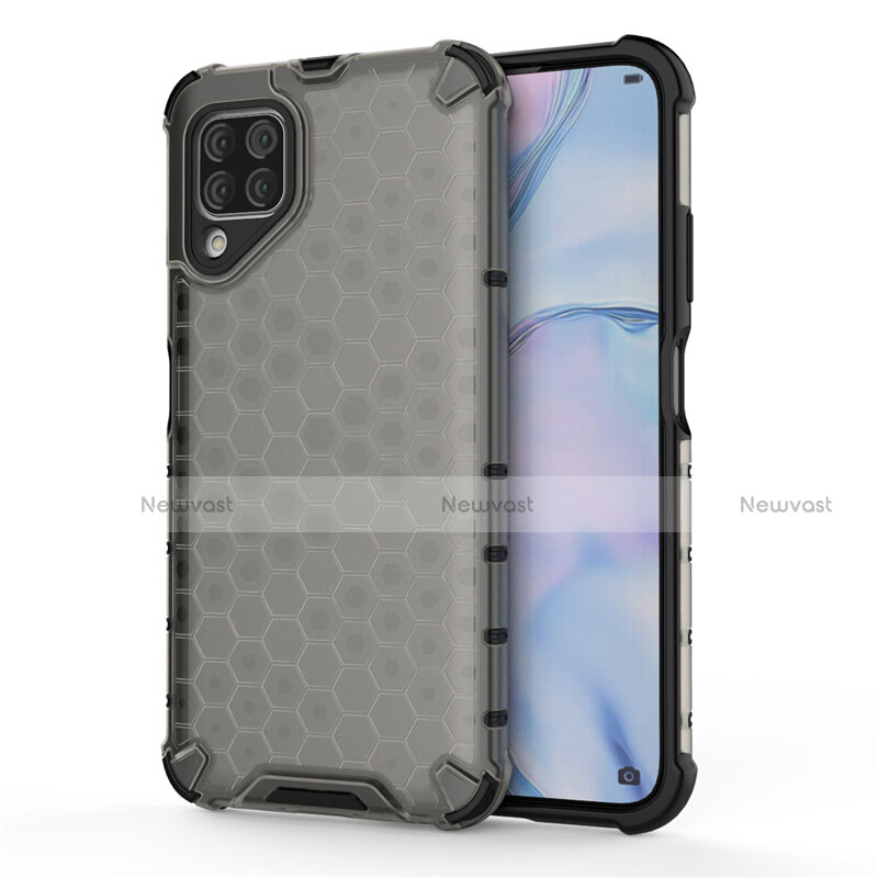 Silicone Matte Finish and Plastic Back Cover Case R02 for Huawei Nova 6 SE Gray