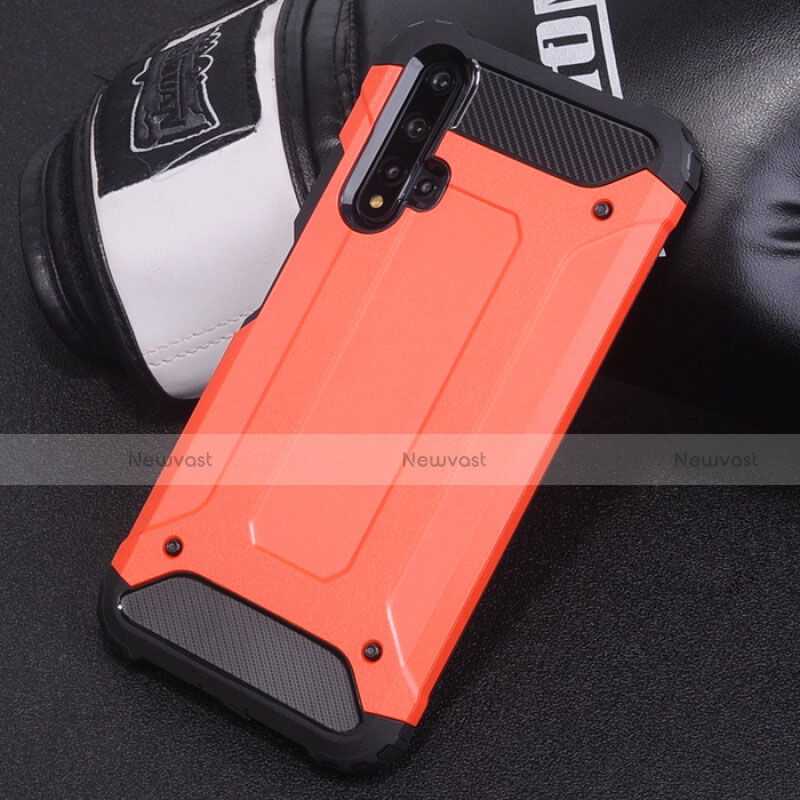 Silicone Matte Finish and Plastic Back Cover Case R04 for Huawei Nova 5 Pro Red