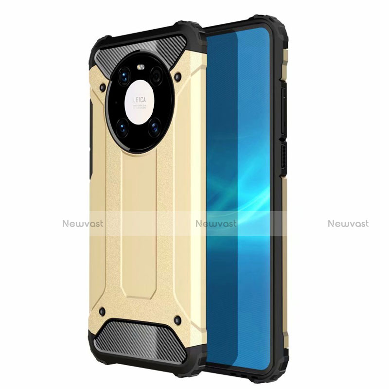 Silicone Matte Finish and Plastic Back Cover Case U01 for Huawei Mate 40 Pro Gold