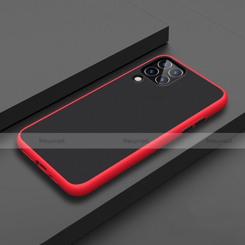 Silicone Matte Finish and Plastic Back Cover Case U01 for Huawei Nova 7i Red