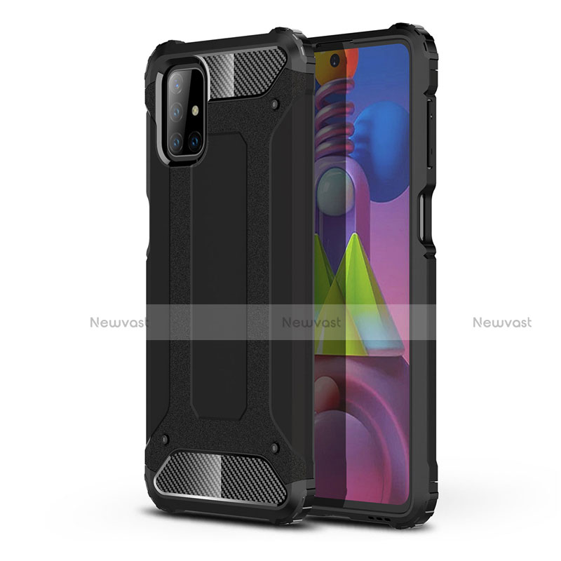 Silicone Matte Finish and Plastic Back Cover Case U01 for Samsung Galaxy M51