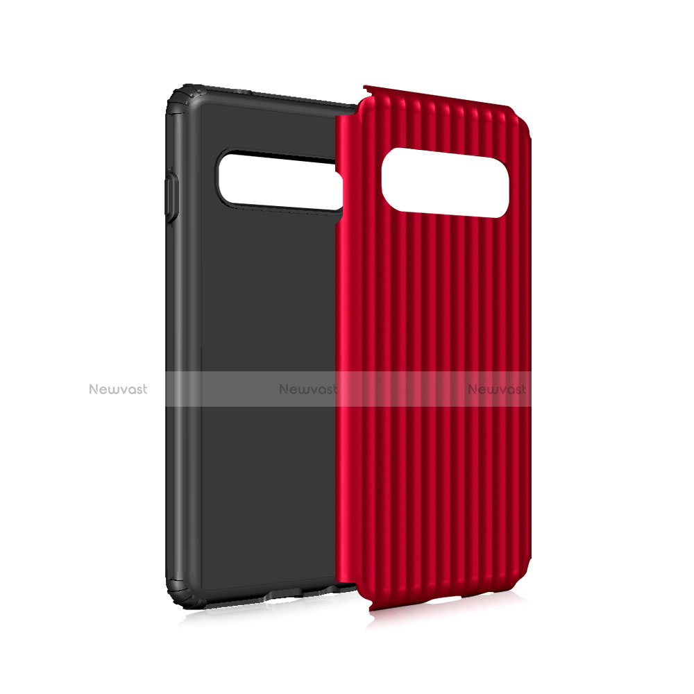 Silicone Matte Finish and Plastic Back Cover Case U01 for Samsung Galaxy S10