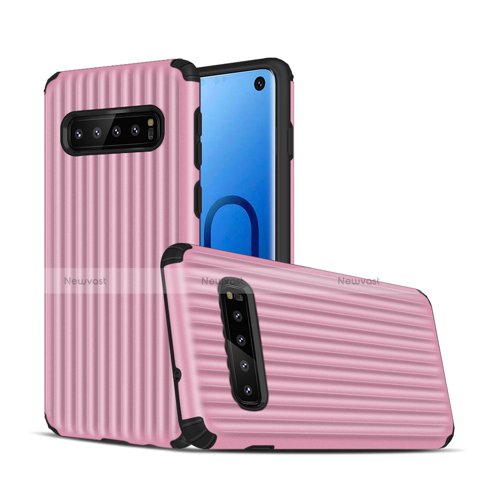 Silicone Matte Finish and Plastic Back Cover Case U01 for Samsung Galaxy S10 5G