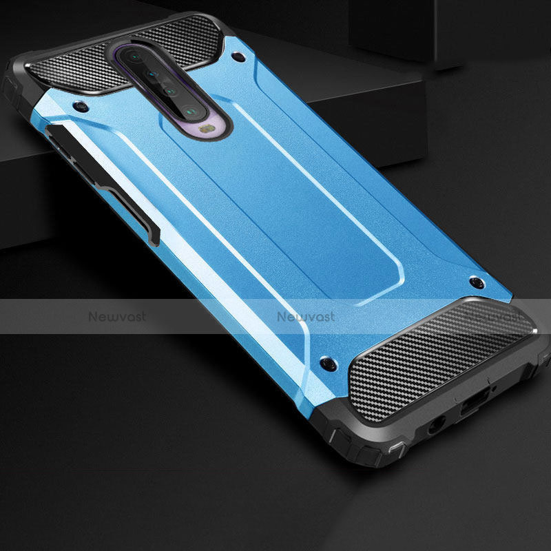 Silicone Matte Finish and Plastic Back Cover Case U01 for Xiaomi Poco X2