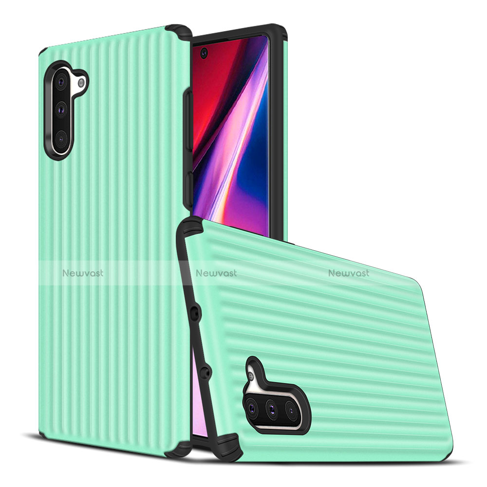 Silicone Matte Finish and Plastic Back Cover Case U02 for Samsung Galaxy Note 10