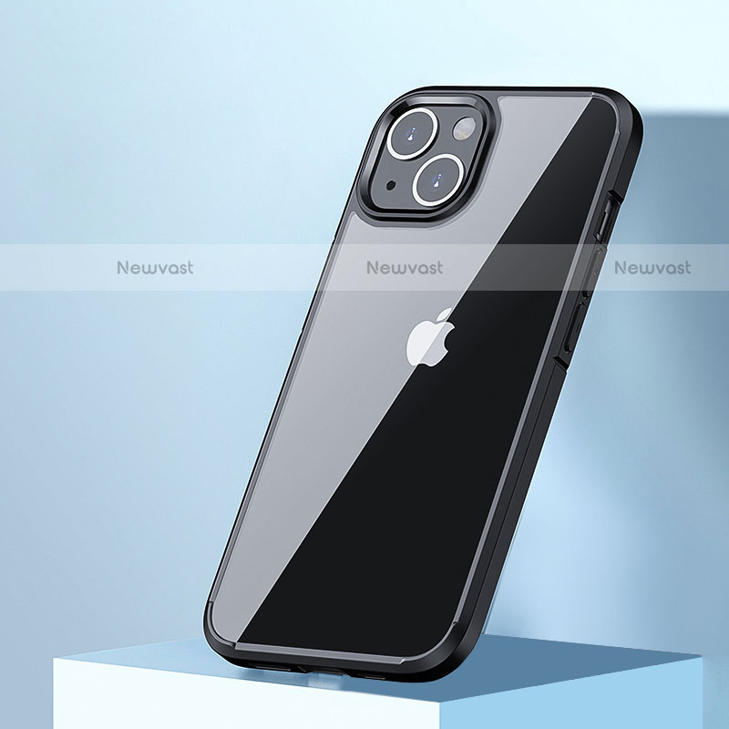 Silicone Matte Finish and Plastic Back Cover Case U05 for Apple iPhone 13 Mini