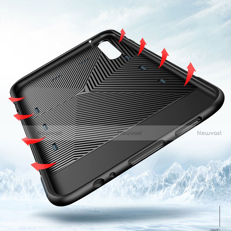 Silicone Matte Finish and Plastic Back Cover Case with Finger Ring Stand S02 for Huawei P30