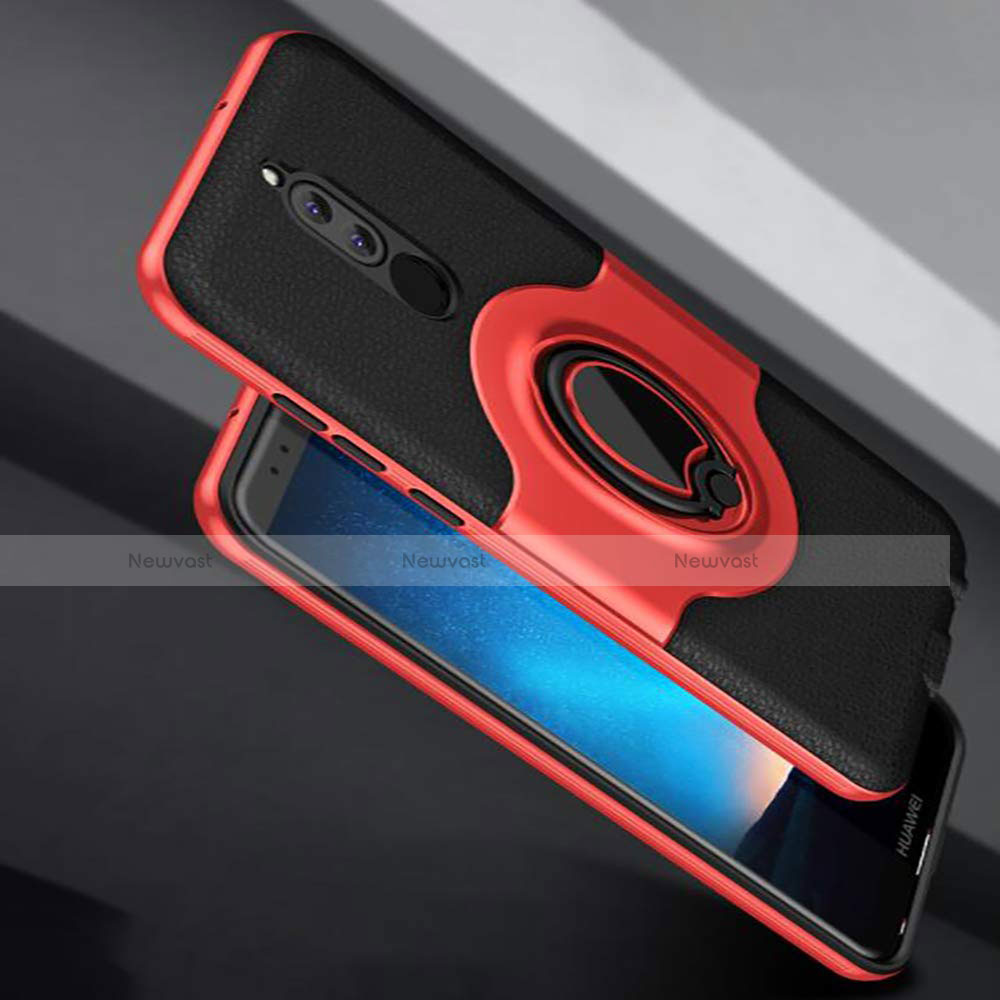 Silicone Matte Finish and Plastic Back Cover Case with Magnetic Stand for Huawei Nova 2i