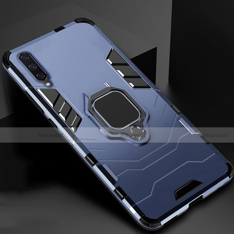 Silicone Matte Finish and Plastic Back Cover Case with Magnetic Stand for Xiaomi CC9e
