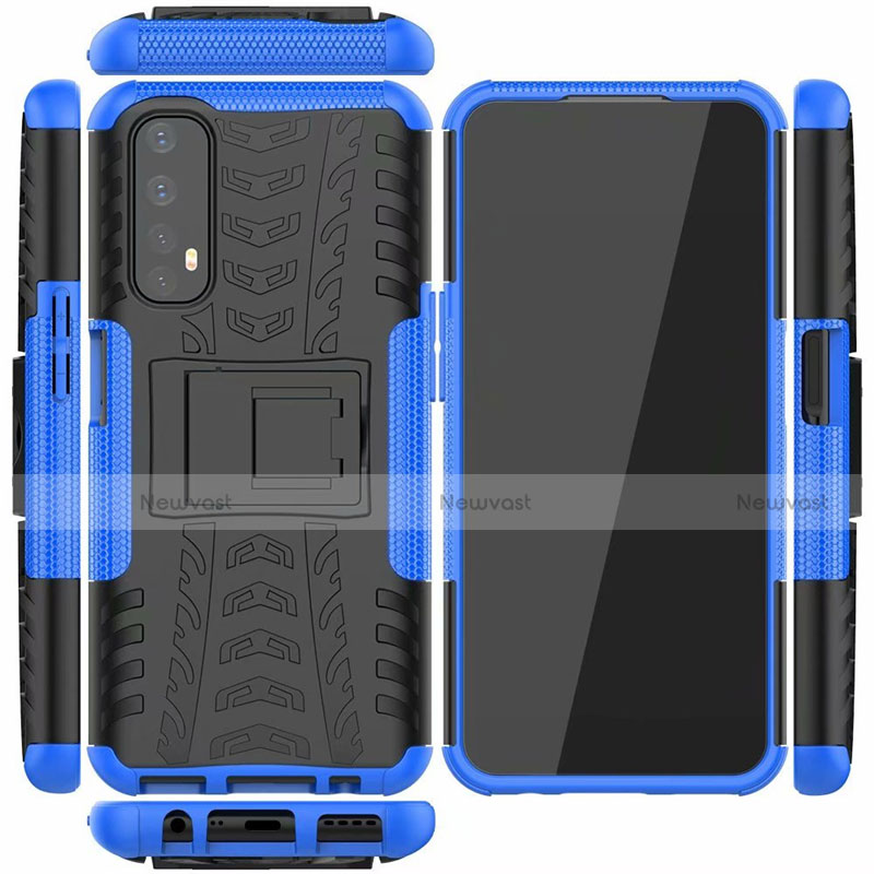 Silicone Matte Finish and Plastic Back Cover Case with Stand A01 for Realme Narzo 20 Pro