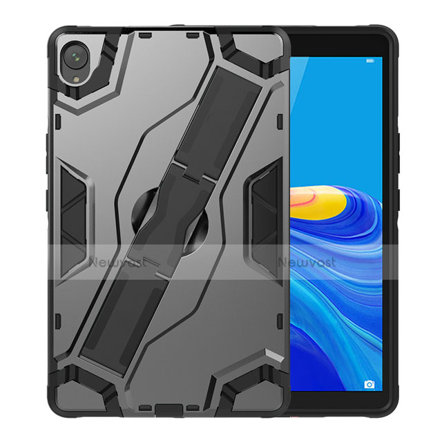 Silicone Matte Finish and Plastic Back Cover Case with Stand A02 for Huawei MediaPad M6 10.8