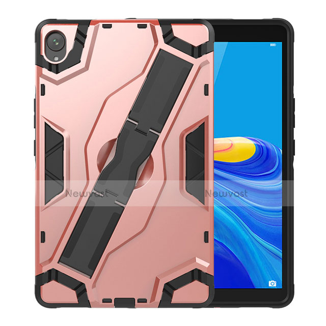 Silicone Matte Finish and Plastic Back Cover Case with Stand A02 for Huawei MediaPad M6 10.8
