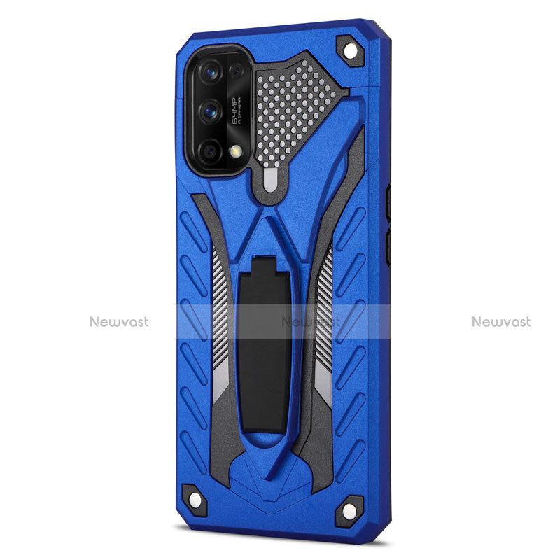 Silicone Matte Finish and Plastic Back Cover Case with Stand A02 for Realme 7 Pro