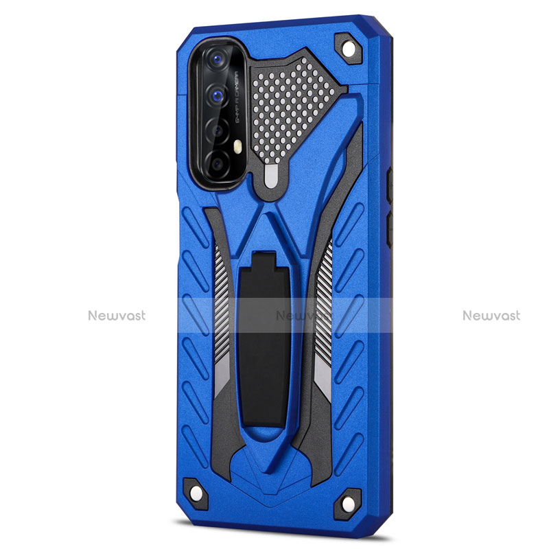 Silicone Matte Finish and Plastic Back Cover Case with Stand A02 for Realme Narzo 20 Pro