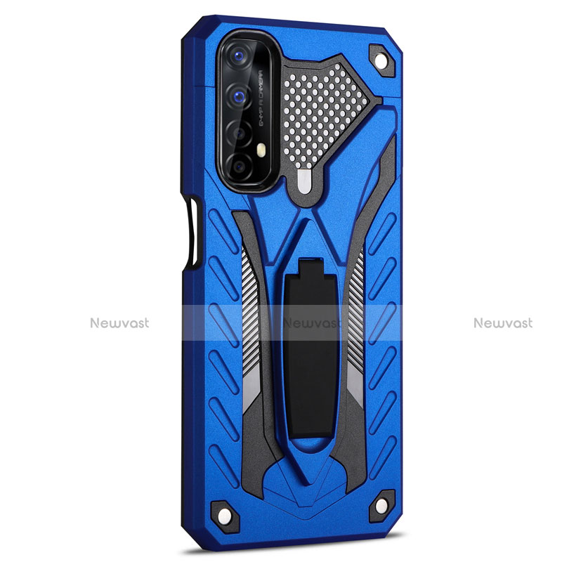 Silicone Matte Finish and Plastic Back Cover Case with Stand A02 for Realme Narzo 20 Pro