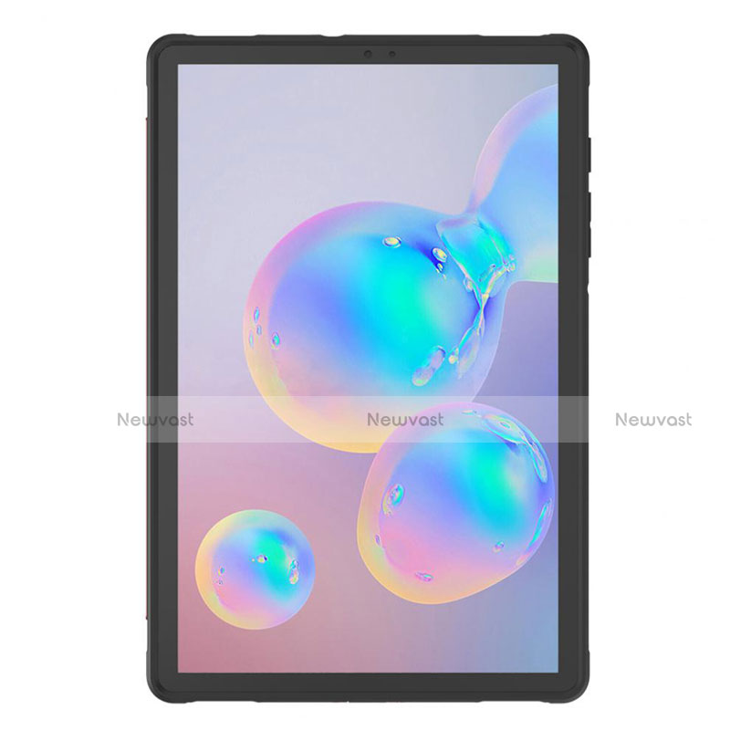 Silicone Matte Finish and Plastic Back Cover Case with Stand for Samsung Galaxy Tab S6 10.5 SM-T860