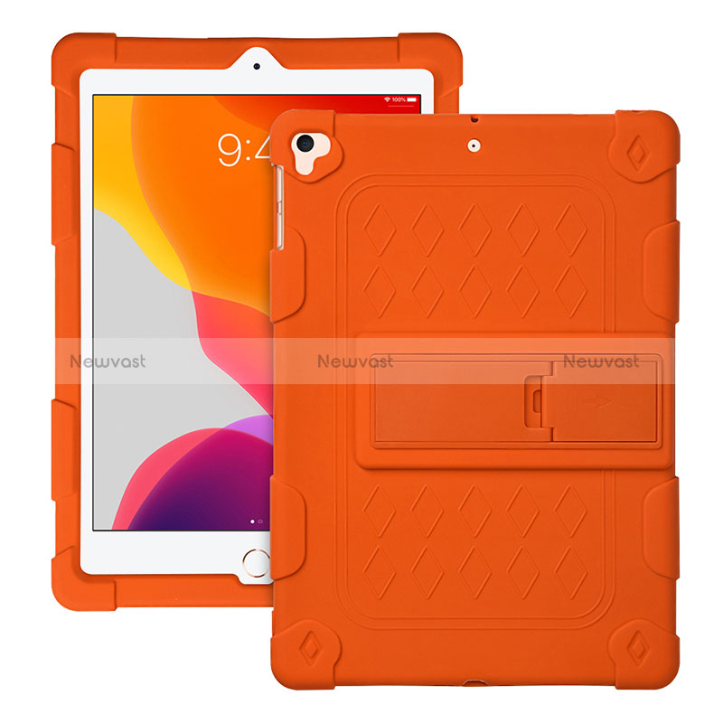 Silicone Matte Finish and Plastic Back Cover Case with Stand H01 for Apple iPad Pro 9.7