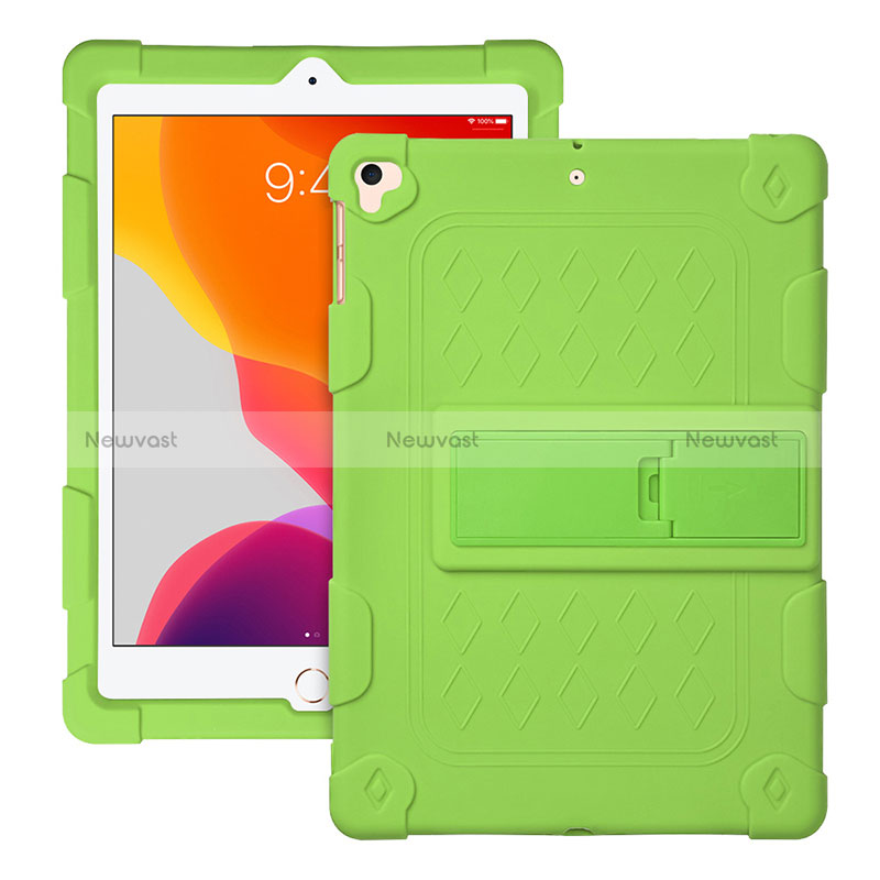 Silicone Matte Finish and Plastic Back Cover Case with Stand H01 for Apple iPad Pro 9.7