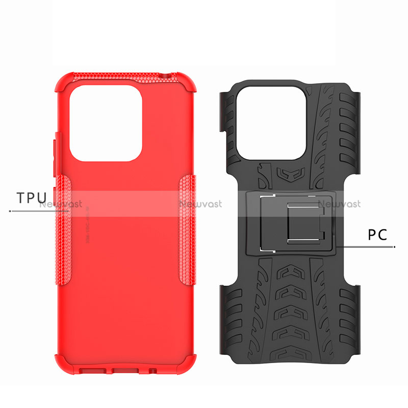 Silicone Matte Finish and Plastic Back Cover Case with Stand JX1 for Xiaomi Redmi 10C 4G