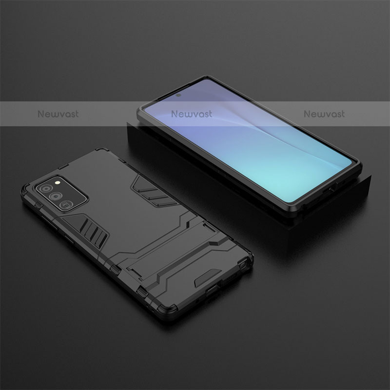 Silicone Matte Finish and Plastic Back Cover Case with Stand KC1 for Samsung Galaxy Note 20 5G