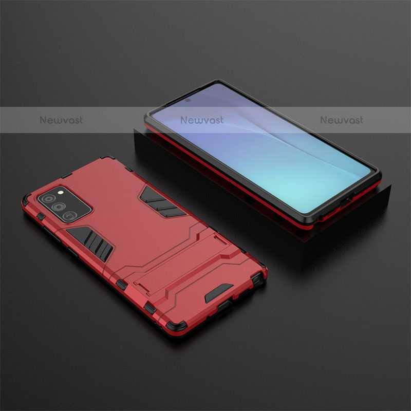 Silicone Matte Finish and Plastic Back Cover Case with Stand KC1 for Samsung Galaxy Note 20 5G