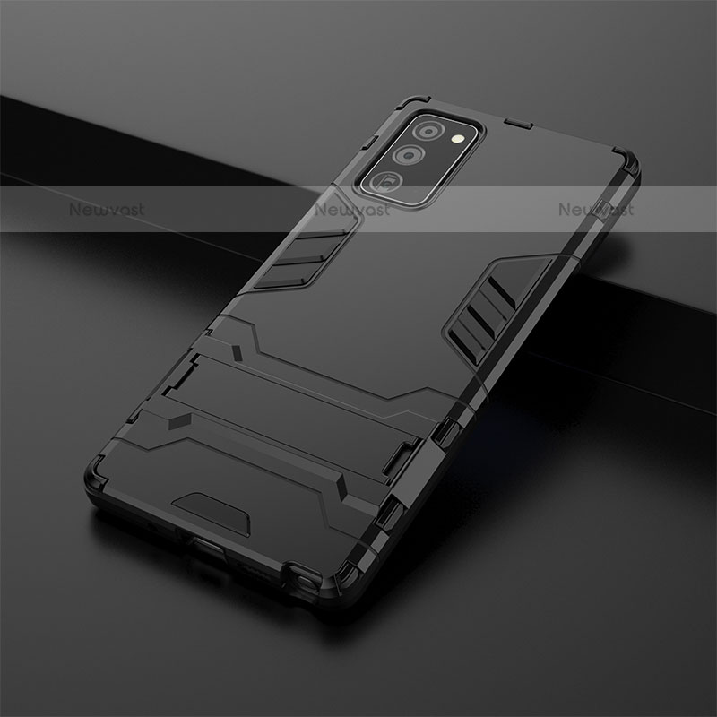 Silicone Matte Finish and Plastic Back Cover Case with Stand KC3 for Samsung Galaxy Note 20 5G