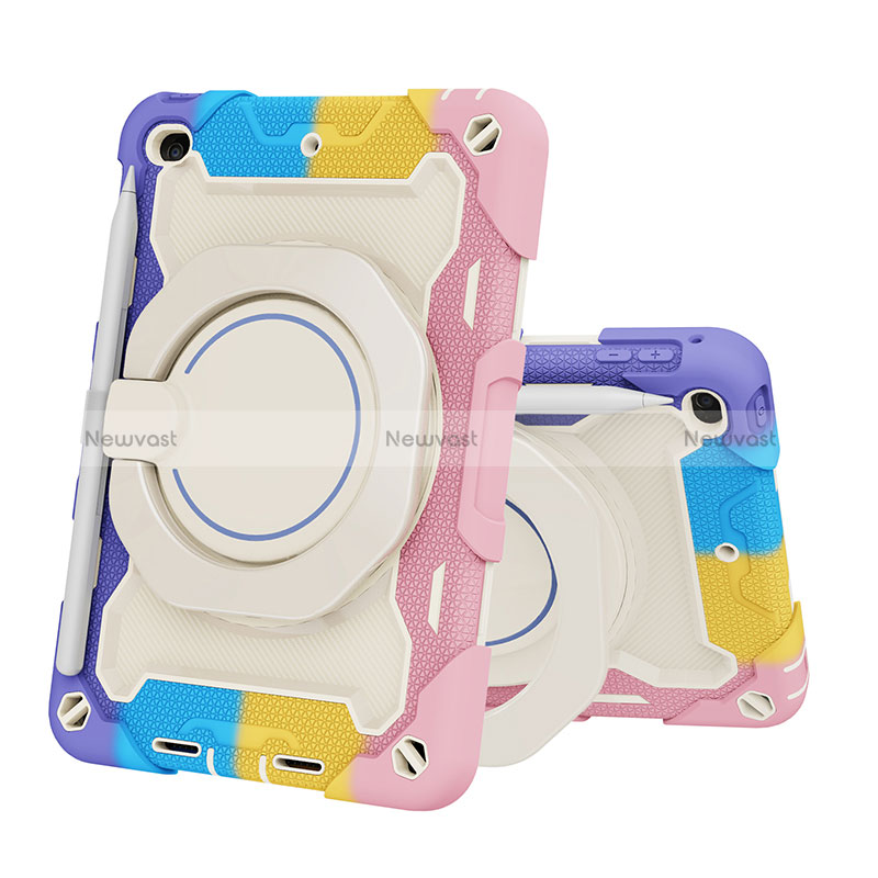 Silicone Matte Finish and Plastic Back Cover Case with Stand L02 for Apple iPad Mini 4