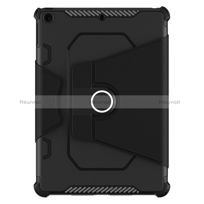 Silicone Matte Finish and Plastic Back Cover Case with Stand L04 for Apple iPad 10.2 (2020)