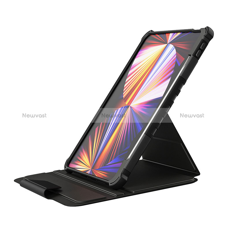 Silicone Matte Finish and Plastic Back Cover Case with Stand L04 for Apple iPad Pro 11 (2020)