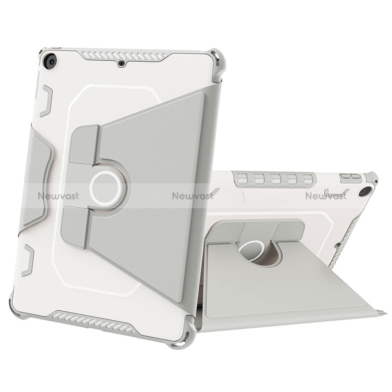 Silicone Matte Finish and Plastic Back Cover Case with Stand L04 for Apple New iPad 9.7 (2018)