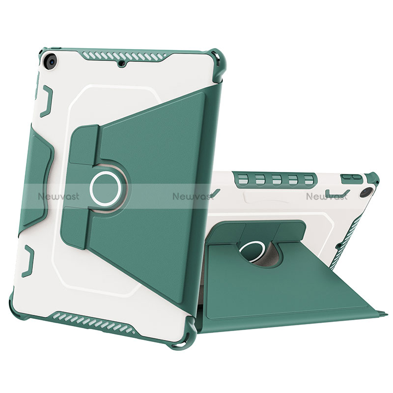 Silicone Matte Finish and Plastic Back Cover Case with Stand L04 for Apple New iPad 9.7 (2018)