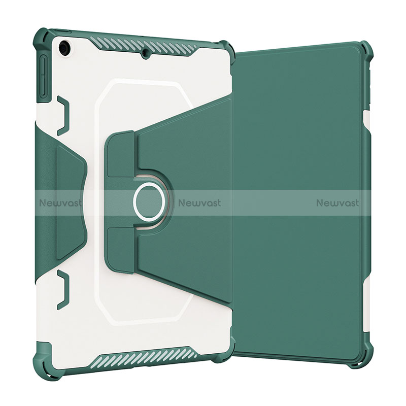 Silicone Matte Finish and Plastic Back Cover Case with Stand L05 for Apple iPad 10.2 (2020)