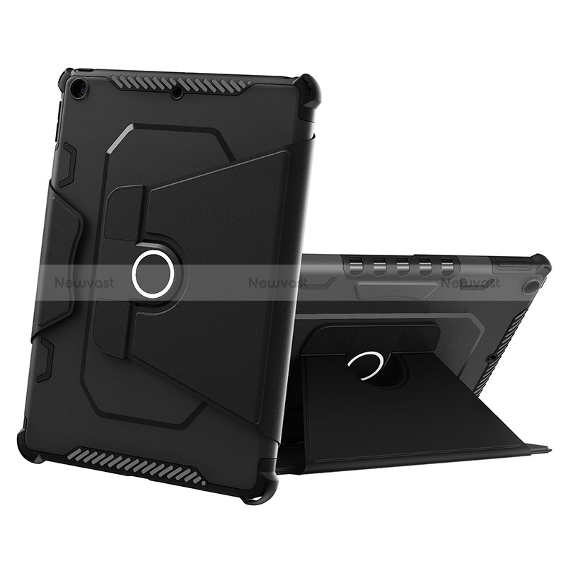 Silicone Matte Finish and Plastic Back Cover Case with Stand L05 for Apple iPad 10.2 (2020)