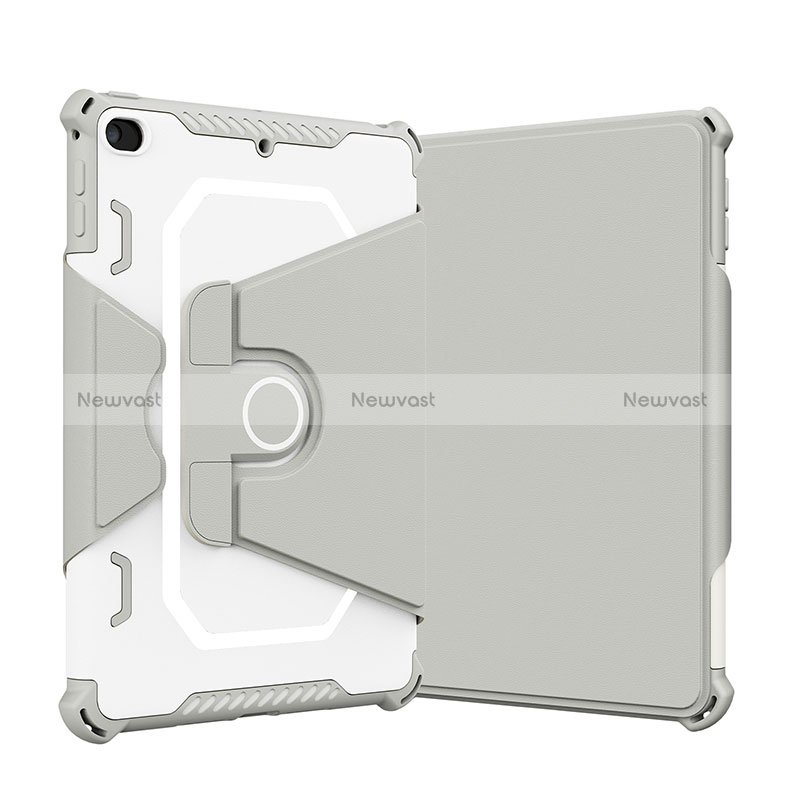 Silicone Matte Finish and Plastic Back Cover Case with Stand L05 for Apple iPad Mini 4