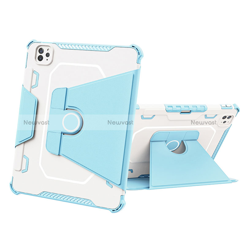 Silicone Matte Finish and Plastic Back Cover Case with Stand L05 for Apple iPad Pro 11 (2020)