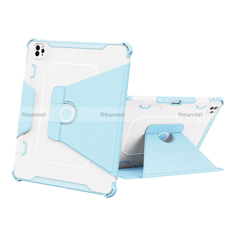 Silicone Matte Finish and Plastic Back Cover Case with Stand L05 for Apple iPad Pro 12.9 (2020)