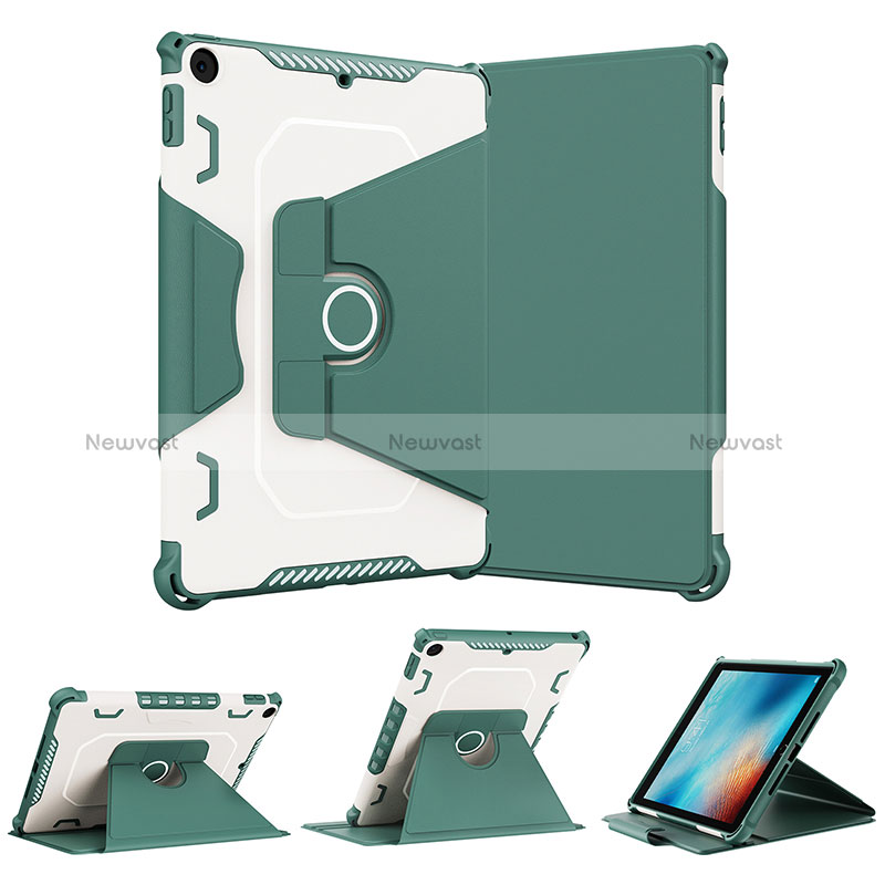 Silicone Matte Finish and Plastic Back Cover Case with Stand L05 for Apple New iPad 9.7 (2017)