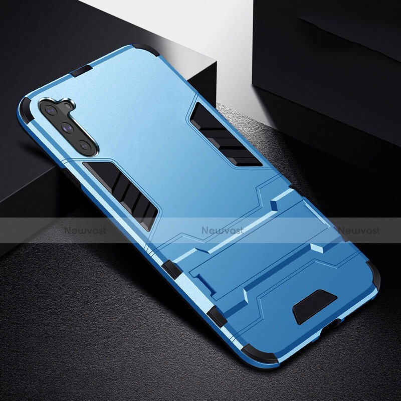 Silicone Matte Finish and Plastic Back Cover Case with Stand R02 for Samsung Galaxy Note 10