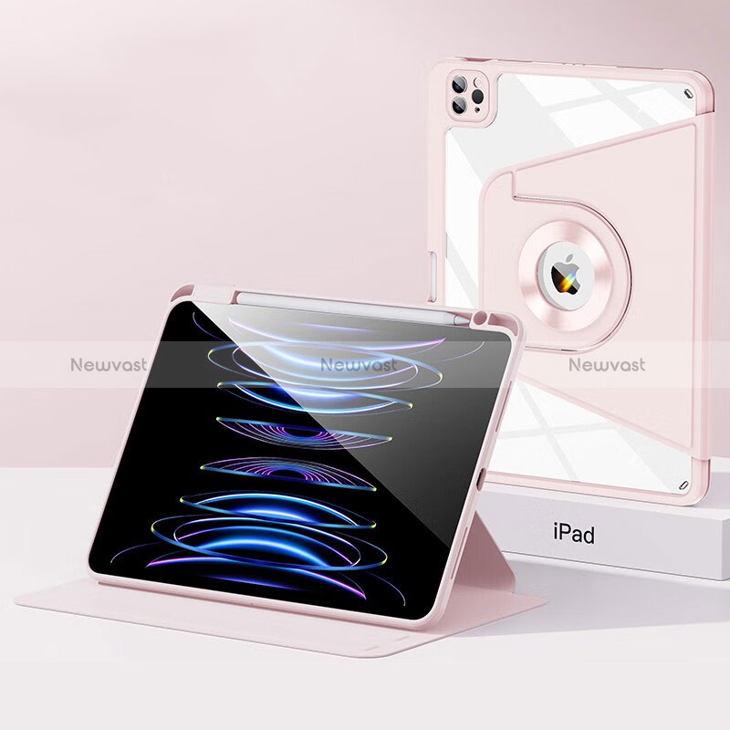 Silicone Matte Finish and Plastic Back Cover Case with Stand S01 for Apple iPad Pro 12.9 (2020)