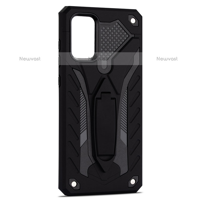 Silicone Matte Finish and Plastic Back Cover Case with Stand YF1 for Samsung Galaxy S20 5G