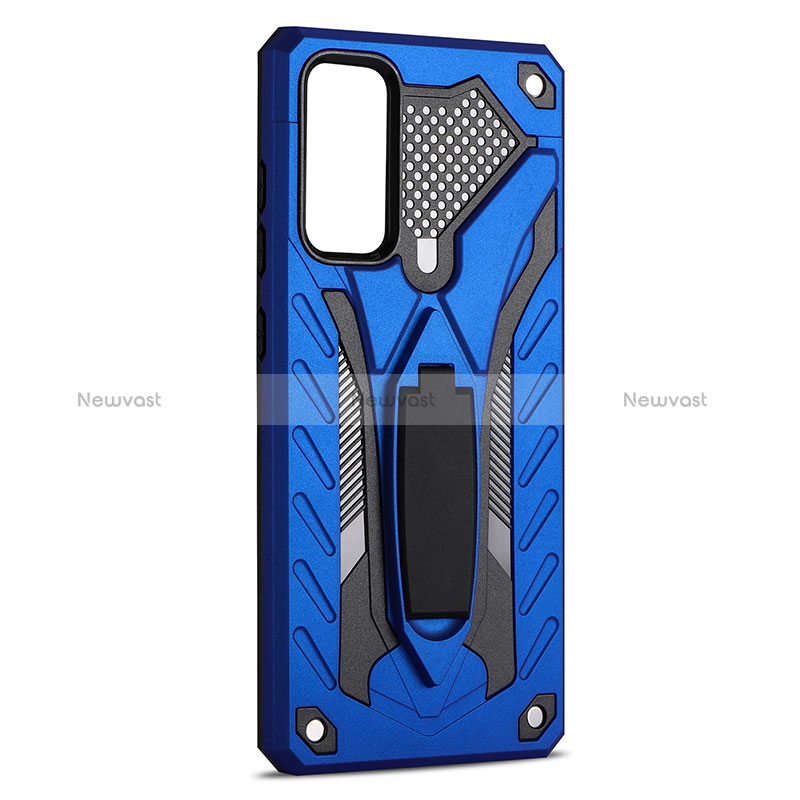 Silicone Matte Finish and Plastic Back Cover Case with Stand YF2 for Samsung Galaxy S20 FE 5G